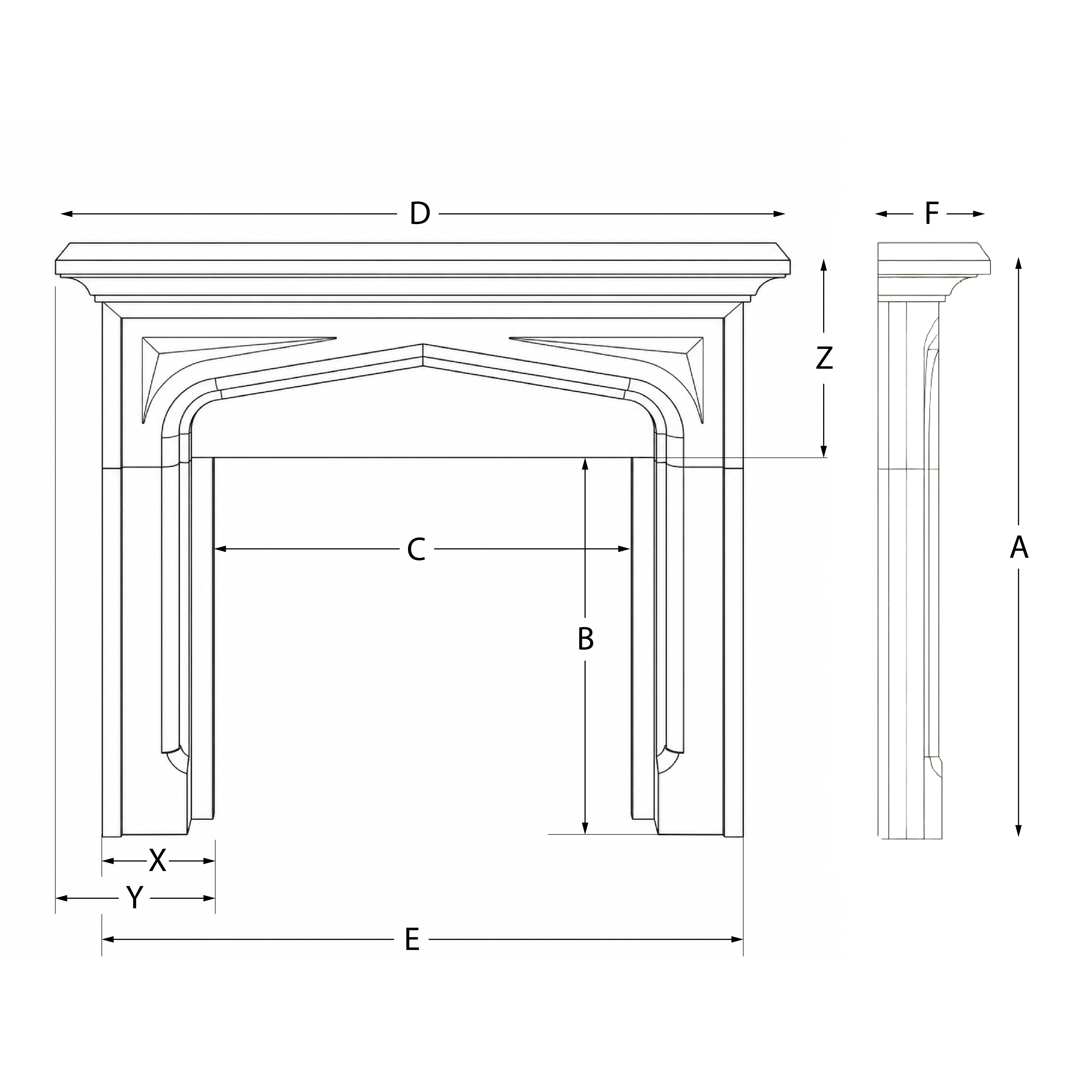 Serena Mantel Surround line art