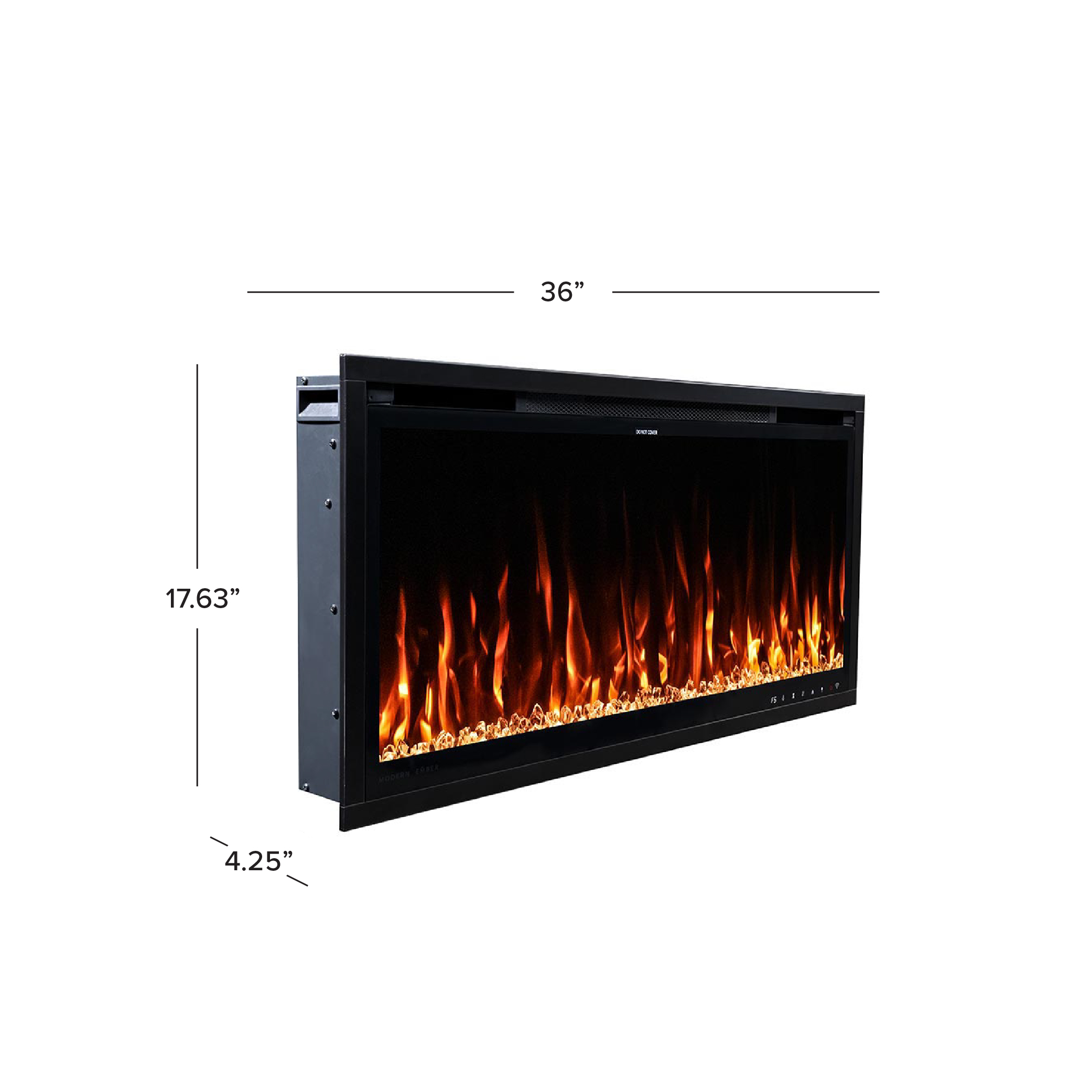 Aerus Slim Linear Electric Fireplace line art
