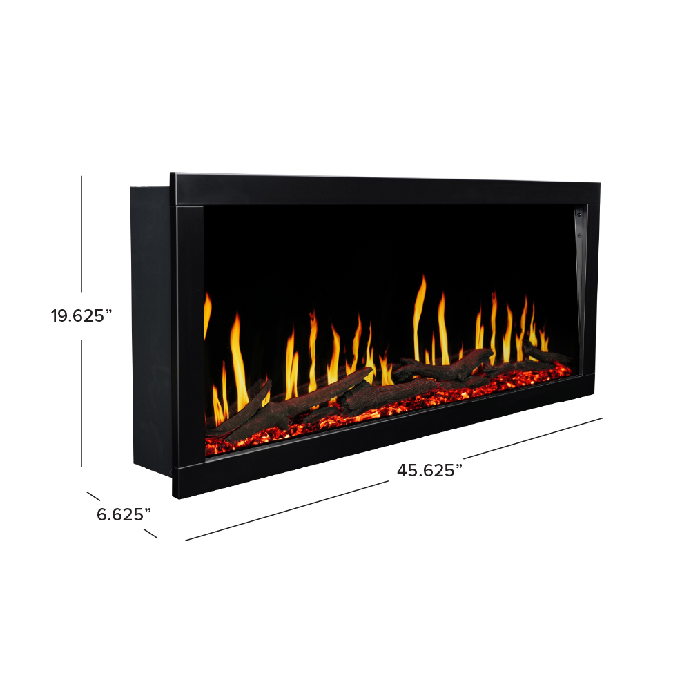 Highmark Luxe LCD Built-In Electric Fireplace line art